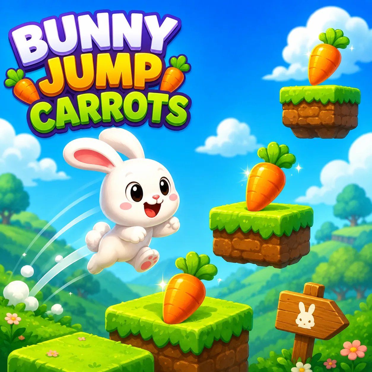 Play Bunny Jump Carrots now!