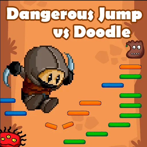 Play Dangerous Jump vs Doodle Jump now!
